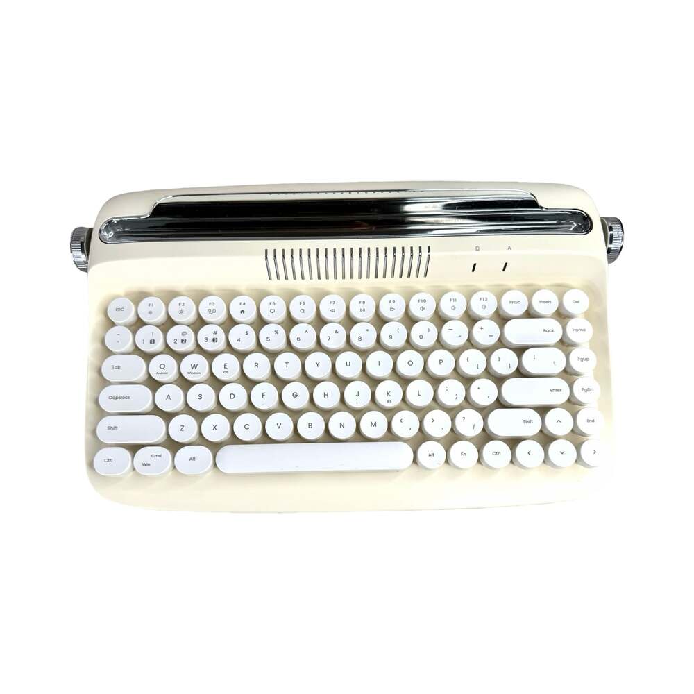 Actto & YUNZII B303 Retro Mini Bluetooth Keyboard Light Yellow